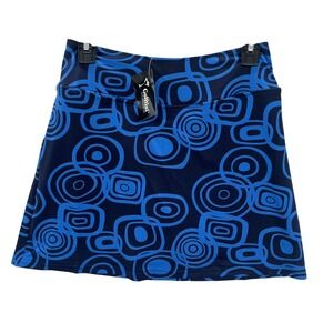 NEW Golftini Eager Eyes Shorter Golf Skort Blue Tennis Athletic Skirt Size S